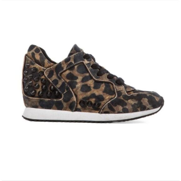 Ash Leopard Delire Bis Sneakers Cookie & Black Size 36 - Picture 1 of 11